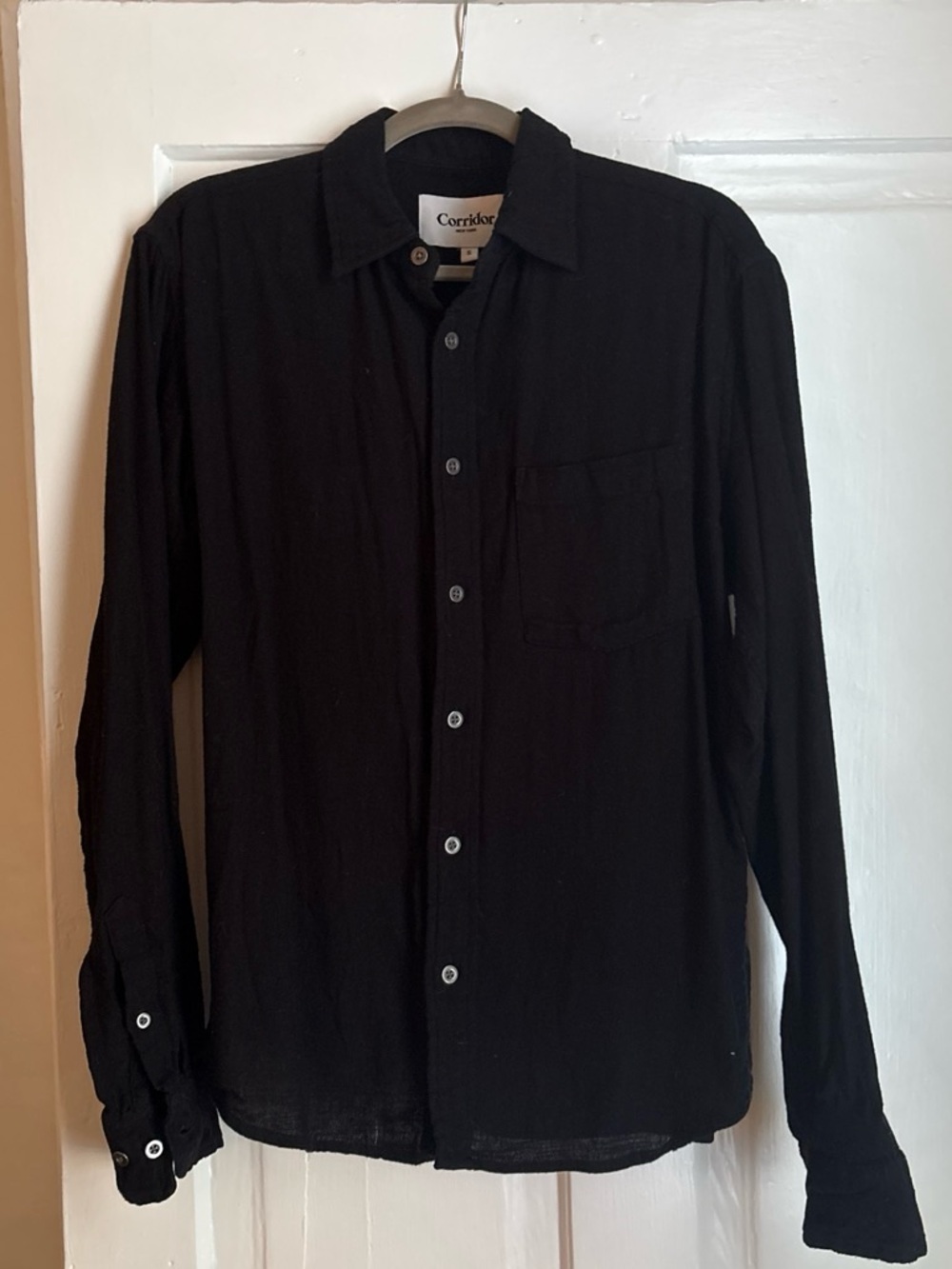 Corridor Men’s Black Long-Sleeve Button-Down Shirt